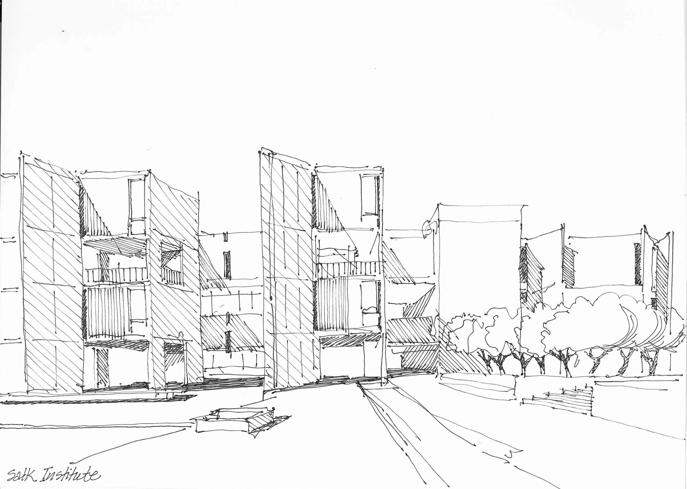 A Day Sketching at the Salk Institute
